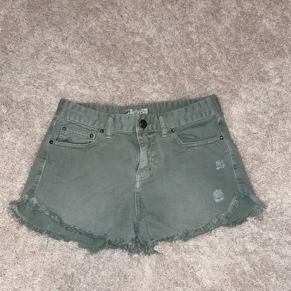 Free people 26 gray jean shorts